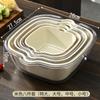 Popular Cesta de Frutas Transparente de Doble Capa para Lavar Verduras, Cesta de Verduras Doméstica para Cocina, Cesta de Frutas Multifuncional para Lavar y Escurrir Frutas