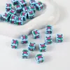 12mm Color Pintado Impreso Pan de Hamburguesa Oso de Helado Cuadrado DIY Hecho a Mano Bolígrafo Cadena de Teléfono Móvil Accesorios de Joyería