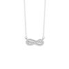 Anillo Mobius de plata de ley 925 para pareja, collar ligero de lujo con circonitas de alta calidad, cadena de clavícula con colgante de símbolo ilimitado