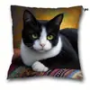 Capa de Almofada de Gato Mais Vendida da Temu Capa de Almofada de Animal Fofo Quarto Casa Sofá Capa de Almofada Decorativa Atacado