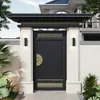 Liga de Alumínio Novo Estilo Chinês Villa Porta Dupla Portão de Pátio Portão Externo para Quintal Portão de Casa Autoconstruída Rural