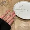 Colar Coreano de Luxo Leve Brilhante Super Brilhante para Mulheres 2025 Novo Colar Choker Corrente para Clavícula com Pingente Coração de Pêssego Moderno