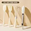 Set de Mini Raspadores de Silicona Resistentes a Altas Temperaturas Brocha para Aceite Batidor de Huevos de Grado Alimenticio Pinza para Alimentos Doméstica Set de Repostería