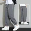 Calças Finas de Seda Gelada de Verão Masculinas, Calças Esportivas Casuais, Calças Jogger Largas, Calças de Trabalho de Malha Respirável Atacado