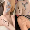 10 pegatinas de tatuaje con diseño en blanco y negro para niños personalidad alto sentido ins fiesta impermeable traje de pegatinas de tatuaje temporales