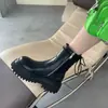 Botines Cortos para Mujer Otoño e Invierno 2025, Botas Negras de Moda con Suela Gruesa, Correa Trasera de Cuero Suave, Botas de Media Caña Estilo Británico