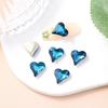 Atacado do Fabricante Nail Art Inclinada em Formato de Coração de Pêssego, Strass de Vidro de Cristal de Formato Especial, Strass em Formato de Coração, Strass para Capa de Celular, Unhas Aurora