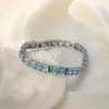 Pulsera Personalizada de Color Personalizado con Circonita Cúbica Pulsera Tenis de Acero Inoxidable 316 Sentido de Diseño de Nicho Joyería de Mano Venta Directa de Fábrica