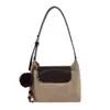 Bolso de Hombro para Mujer Melanoid Retro Patchwork de Cuero Gamuzado Bolso de Viaje Nuevo Estilo Otoño 2026 Bolso Cruzado de Hombro Único con Bloques de Color