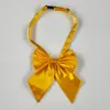 Flor de solapa para estudiante Corbata de lazo para mujer Accesorios Corbata de lazo para niña Niño Pequeño de jardín de infantes Mango largo de estudiante de escuela primaria Baile