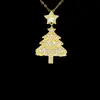 Colgante de Navidad para mujer, collar transfronterizo europeo y americano, nuevo accesorio versátil y atmosférico con diseño de nicho