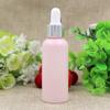 Botella cuentagotas de PET de 50 ml para aceite esencial tapa de color brillante botella de plástico botella para mezclas botella para rellenar botella de aceite esencial botella para cosméticos para rellenar