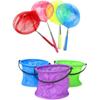 Aço inoxidável infantil retrátil rede de peixe borboleta rede libélula rede infantil retrátil rede de insetos brinquedos ao ar livre
