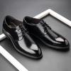 Zapatos de Hombre Hechos a Medida por el Fabricante para Aumentar la Altura, Zapatos Formales de Cuero para Negocios, Zapatos de Hombre de Talla Grande, Zapatos de Hombre Negros con Cordones, Talla Extra Grande