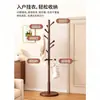 Perchero de madera maciza, tendedero de madera de una barra, estante simple moderno de pie para dormitorio
