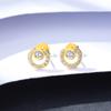 PAG & MAG aretes de botón de plata esterlina ins estilo europeo y americano frío transfronterizo simple redondo temperamento mini aretes de botón s925