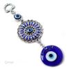 Comercio Exterior Al por Mayor Colgante Decorativo Ojo Griego Azul Esmalte Adorno de Metal Mal de Ojo Joyería de Buena Suerte Llavero