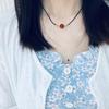 Celebridad de Internet Ágata Roja Acacia Pulsera de Pareja Collar Accesorios para Vestir Terminados Paquete de Material Rosa Hecho a Mano