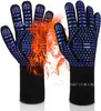 Guantes Retardantes de Llama, Resistentes al Fuego, Resistentes a Altas Temperaturas hasta 800 Grados, Para Barbacoa BBQ, Horno de Microondas, Horneado, Guantes de Silicona Aislantes del Calor Anti-Escaldaduras