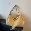Bolso de Color Sólido de Gran Capacidad con Textura de Moda para Mujer 2026 Nuevo Bolso de Hombro Casual Simple Bolso Tote para Viaje y Commute