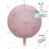 Globo Nuevo Redondo 4D Mate, Globo Cuadrado de Papel de Aluminio, Lazo a Cuadros, Puede Flotar en el Aire, Decoración de Fiesta, Arreglo