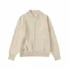 Cardigan Tricotado Yidao Vintage 2026 Outono Novo Estilo Americano Caimento Relaxado Gola Alta Zíper Suéter Casual Solto Masculino