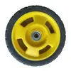 Gran Venta Ruedas de Goma Huecas para Cortacésped de 7 Pulgadas Carrito Aspersor Manual de Jardín Ruedas Giratorias con Núcleo de Plástico Ruedas para Carrito de Empuje y Tracción