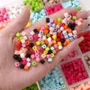Cuentas Cuadradas Tridimensionales de Acrílico de Color Sólido de 5 mm Cuentas Sueltas Materiales para Pulsera Cadena de Teléfono Hecha a Mano DIY Piezas Cuadradas
