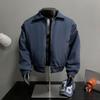 En Stock Chaqueta Bomber Estilo Americano de Invierno Abrigo de Algodón Ropa de Abrigo Gruesa Chaqueta de Algodón Holgada con Solapa para Hombre Joven