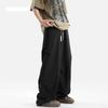 Pantalones casuales con remaches para hombre, otoño e invierno 2024, estilo americano, retro, de alta gama, estilo rufián, holgados y rectos.