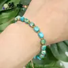 Pulsera tejida de cuentas de vidrio semilla, piedra imperial azul lago, oro, transfronteriza europea y americana, para el trayecto diario, regalo para novia, venta al por mayor