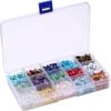 Caixa Popular Transfronteiriça com 15 Compartimentos Assimétricos de Pedras de Cristal Soltas Conjunto de Contas Material para Joias Feitas à Mão DIY Conjunto de Contas