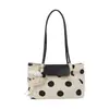 Bolsa Tote de Gran Capacidad con Lunares para Mujer 2026 Nuevo Estilo Diaria Casual Verano Moderna Bolso de Hombro para Viajar