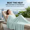 Popular Colcha de Seda Helada de Verano, Manta Fresca y Refrescante, Manta Delgada de Verano, Adecuada para Uso Individual o Doble, Lavable a Máquina, Se Puede Usar en Múltiples Entornos
