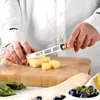 Juego de Gadgets y Utensilios de Cocina con Mango de Madera, Juego para Hornear, Cuchillo para Queso de Pizza, Batidor de Huevos de Acero Inoxidable