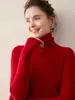 Suéter Pulóver Cuello Alto de Punto para Mujer 2026 Otoño/Invierno de Cachemira Pura Ajustado Versátil Suave Agradable a la Piel