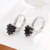 Pendientes de Zirconia en Forma de Corazón Super Hada de Venta Caliente Transfronteriza, Pendientes Versátiles de Gama Alta, Hebillas de Oreja de Moda de Corazón Clásico al por Mayor