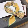 Ventas Directas de Fábrica Transmisión en Vivo Accesorios Decorativos Bufanda Larga de Seda con Flecos Doble Cara Diadema Estilo Coreano Bufanda Pequeña Rayada