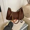 Bolso de Hombro para Mujer con Cadena de Moda Otoño/Invierno 2026 Caída Temprana Versátil Nuevo Bolso de Moda Mate para Mujer