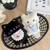 Fofo Bichinho de Pelúcia com Guizo Pingente Gatinho Chaveiro de Mochila para Menina Pingente de Boneca Pingente de Presente para Casal