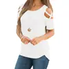 Toda a Coleção Está Disponível para Compra. Camiseta Feminina Casual Soltinha, Manga Curta, Gola Redonda e Decote Ombro a Ombro, Estilo Europeu e Americano