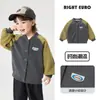 Jaqueta de Baseball Estilo Academia Europeia para Meninos Outono 2026 Nova Roupa Infantil Cardigan para Crianças Pequenas Temporada de Outono