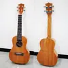 Ukulele Brilhante de Painel Único 23/26 polegadas com Tampo de Mogno, Pequena Guitarra Infantil de Nível de Entrada