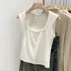 Rojo vino europeo Corto Sin Mangas de Tirantes para Mujer Dulce y Atrevido Ajustado Adelgazante Top para Llevar por Encima Chaleco Deportivo de Yoga para Verano