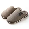 Pantuflas de algodón para hombre 2026 nuevo otoño e invierno para interior hogar antideslizantes de felpa talla grande pantuflas para hombre en invierno
