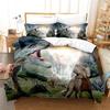Funda de edredón de dinosaurio para habitación infantil transfronteriza, juego de ropa de cama, microfibra, Amazon, comercio exterior europeo y americano