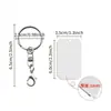 Llavero de Placa de Aluminio Blanca de Doble Cara para Bricolaje Llavero Impreso en Alta Definición con Fotos Regalos Navideños para Parejas para Amigos