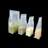 Sacos Ziplock Transparentes Espessos com Selagem Lateral de Oito Lados Autoportantes para Grãos, Frutas Secas, Chá, Sacos Selados, Sacos Plásticos para Embalagem de Alimentos