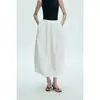 Yinhe|Atmósfera Relajada_Falda de Verano para Mujer con Brotes/Favorecedora y Adelgazante Casual/Corte Holgado Versátil Falda Larga hasta la Rodilla