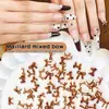 Acessórios de Laço Mini Cor de Café Atacado 100 Fitas de Resina Mistas Laços Estéreo DIY Decoração de Unha Vestível